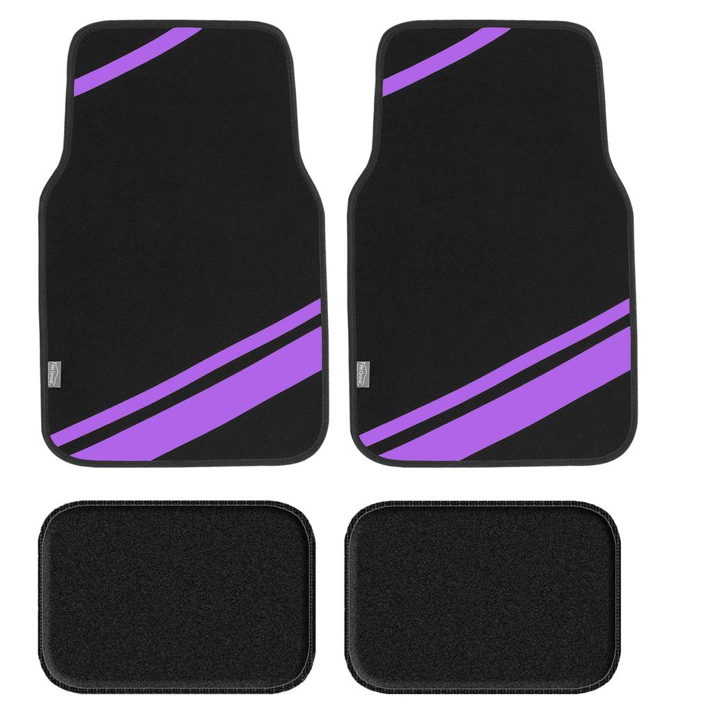 FH Group Group Floor Mats for 65 x 33 x Universal Full Faux Suitable for Japanese F14501PURPLE (FH International) Cars, Purple, Front 36-43cm, Rear