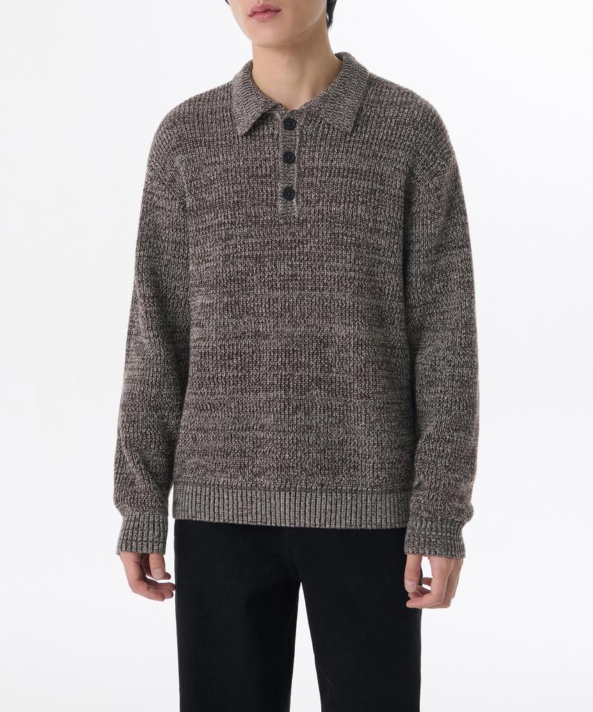 MUSINSA STANDARD Mixed Yarn Collared Knit [Brown]