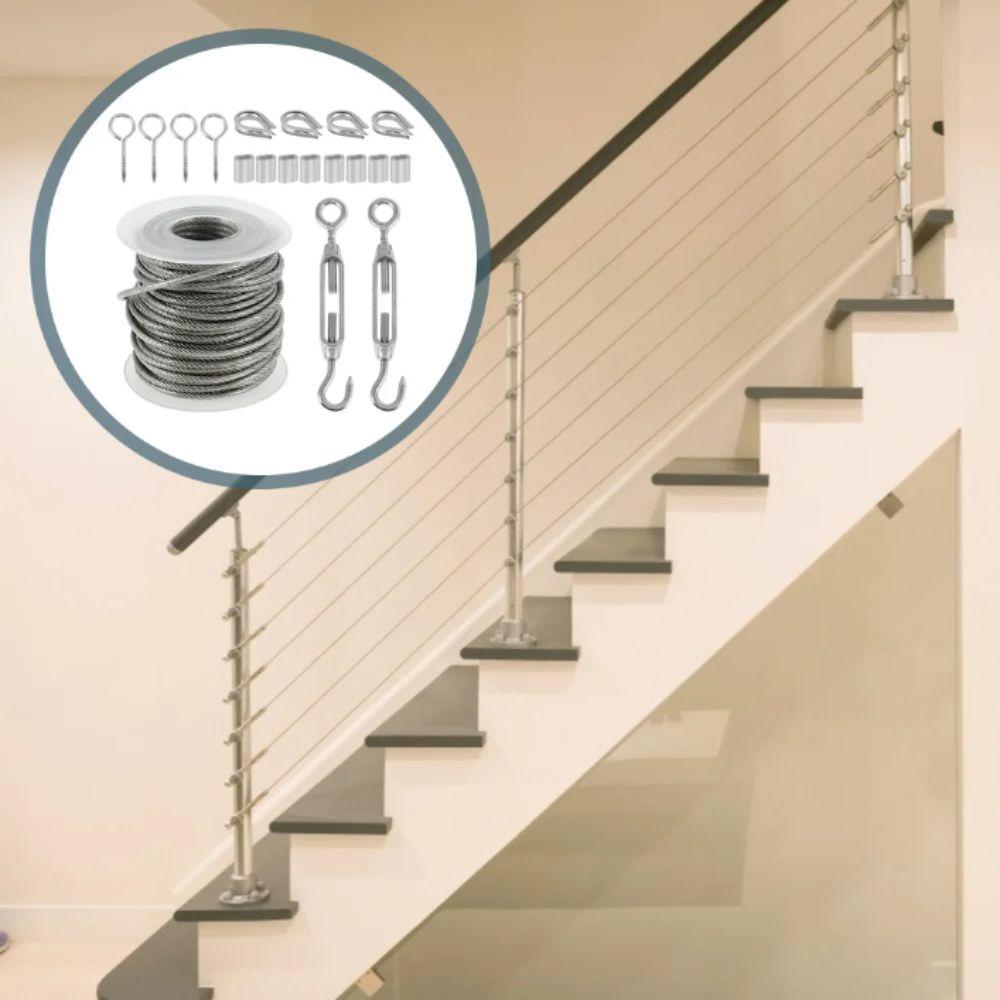 Heavy Duty Stainless Steel Cable Rope 304 Stainless Steel Garden Railing Wire Outdoor Tent