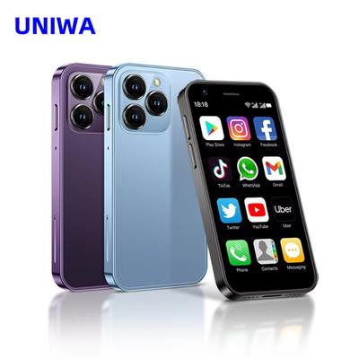 UNIWA Маленький мобильный телефон 3 дюйма Android 10 Большая батарея 2000 мАч