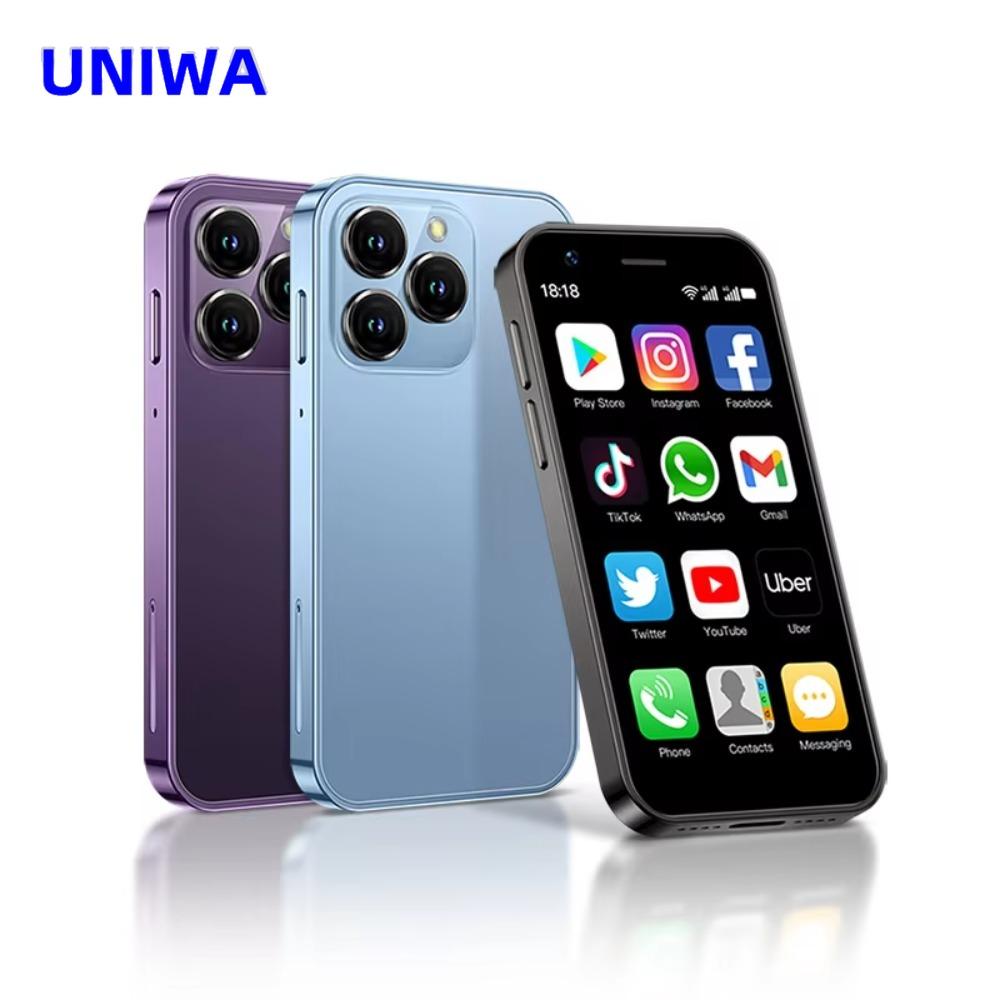 UNIWA Маленький мобильный телефон 3 дюйма Android 10 Большая батарея 2000 мАч