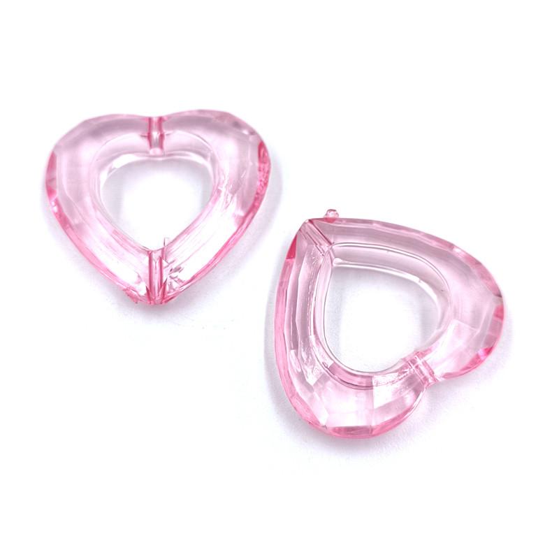 Полые бусины в форме сердца ярких цветов, акриловые принадлежности ручной работы, свободные бусины, 10 шт., для изготовления ювелирных изделий, аксессуары «сделай сам»