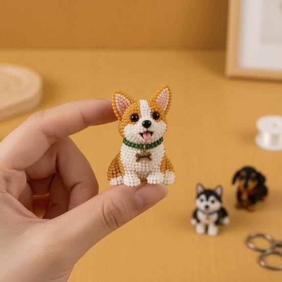 Маленький 3D Животный из Биссера Набор для Поделок с Инструкцией Легкий Набор для Бисероплетения DIY