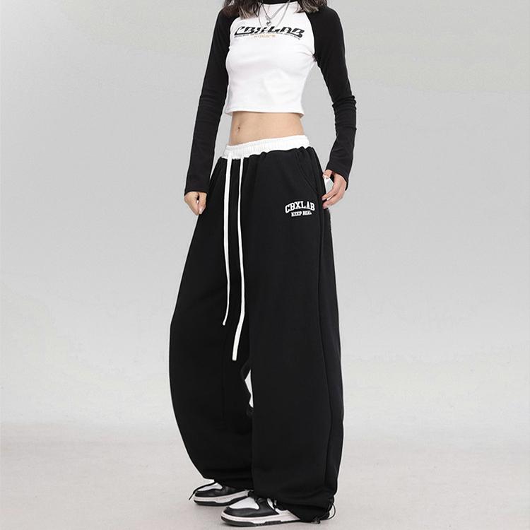 Женские винтажные спортивные штаны, повседневные брюки с парашютом в корейском стиле, лоскутные спортивные штаны в стиле хип-хоп, уличная одежда, брюки Kpop