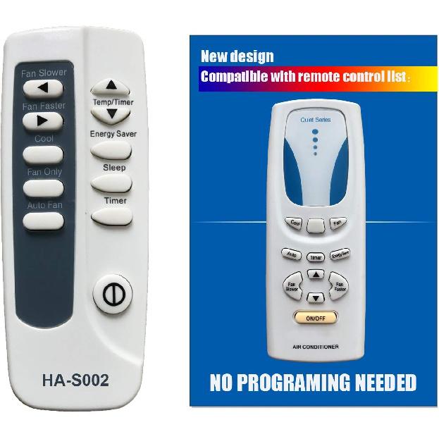 HA-S002 Replacement for Sharp Air Conditioner Remote Control YK1E works for AF-Q60PX AF-Q80PX AF-Q100PX AF-Q120PX AF-Q60RX AF-Q80RX AF-Q100RX