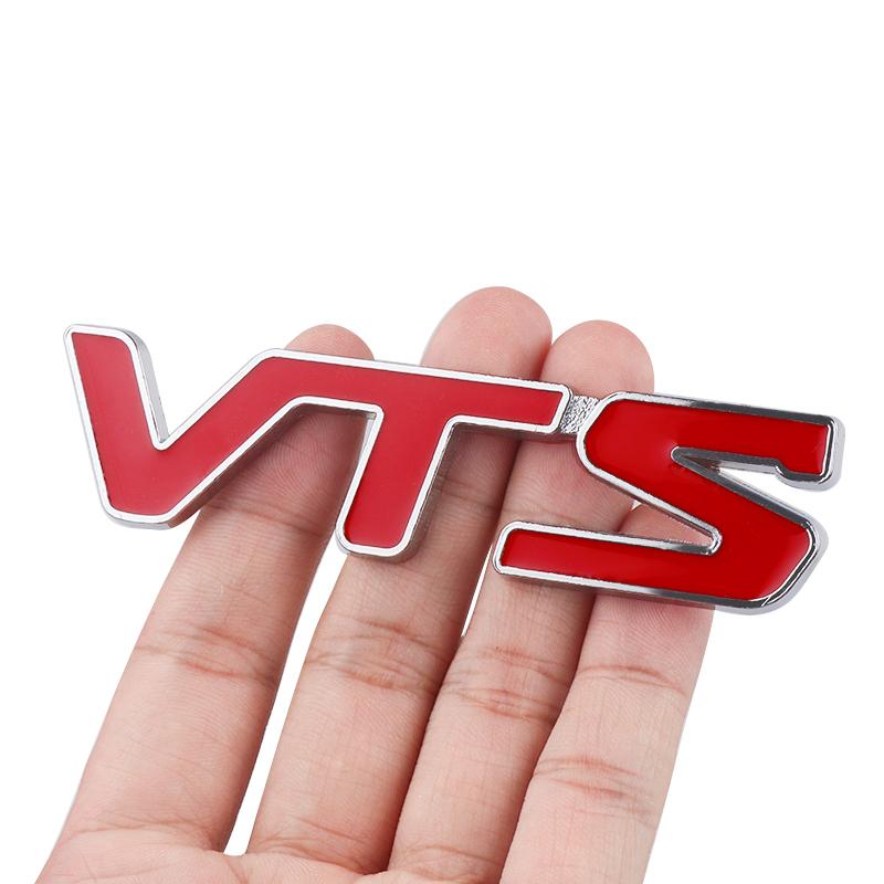 1PC Car VTS Emblem Badge 3D Metal Sticker Letters Rear Trunk Emblem Badge Stickers For Citroen C3 Aircross C4 Picasso Cactus C1