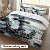 3 шт. Креативный узор с якорем Иисуса, Постельное белье, Цифровой комплект одеяла, Износостойкий полиэстер, Включает 1 комплект пододеяльника