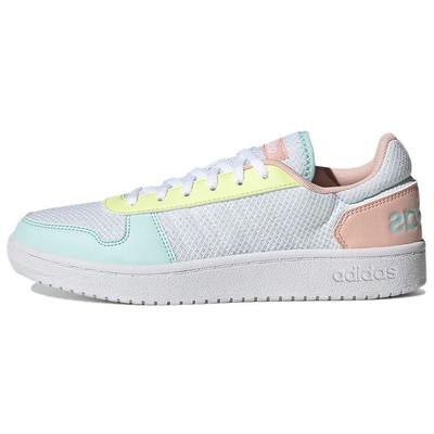 Neo Hoops 2.0 С круглым носком Удобные Прочные Низкие Баскетбольные Кроссовки Женские Кроссовки Белый Розовый Голубой GY7528