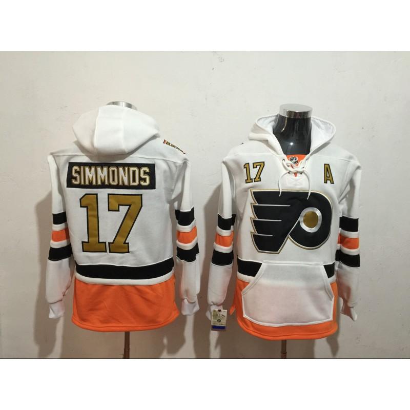 Mens Fleece-Lined Hooded Ice Hockey Sweatshirt With Embroidered Winter Sportswear Team Practice