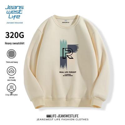 Мужская толстовка JEANSWEST LIFE с круглым вырезом и принтом из букв