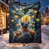 DRAGON BALL Pattern Blanket for Home Decoration, Bed, Sofa, Car Travel, Camping, Suitable for All Seasons, Birthday Christmas Gift