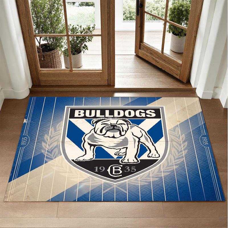 Canterbury-Bankstown Bulldogs Design Crystal Velvet Rug Soft Decorative Mat for Bedroom Entrance