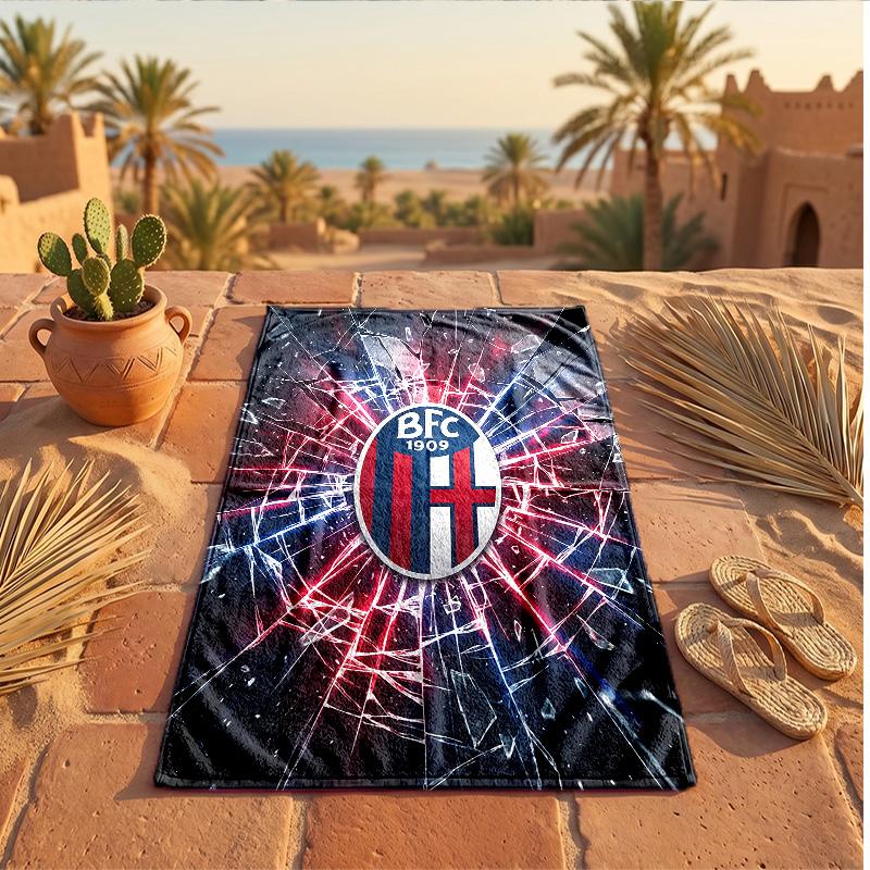 Bologna FC Print Microfiber Beach Towel Quick Dry Absorbent Large Towel For Beach Swimming Travel