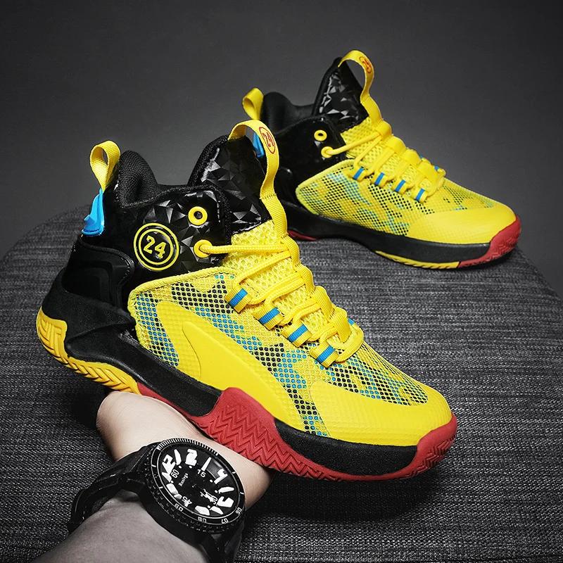Новые универсальные кроссовки, молодежные боевые баскетбольные кроссовки, детские тренировочные кроссовки, дышащие, удобные, эластичные, детские баскетбольные кроссовки