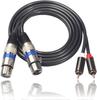 Crystal Craft XLR Cable Condenser Microphone Conversion Microphone Cable Audio AV Canon RCA Audio Equipment [1.5m]