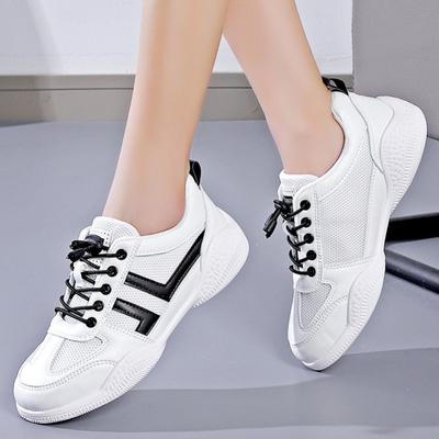 Весна 2024 Новые маленькие белые туфли для женщин с дышащей обувью для папы, кроссовки для отдыха и спорта, кроссовки для бега D0069