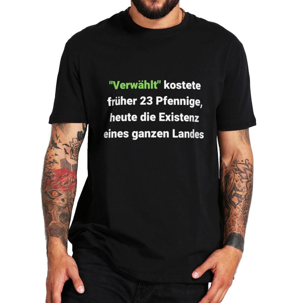 Verwählt Kostete Früher 23 Pfennige T Shirt Funny Meme German Text Vintage Humor Tee Tops Casual Cotton Unisex Soft Tshirts