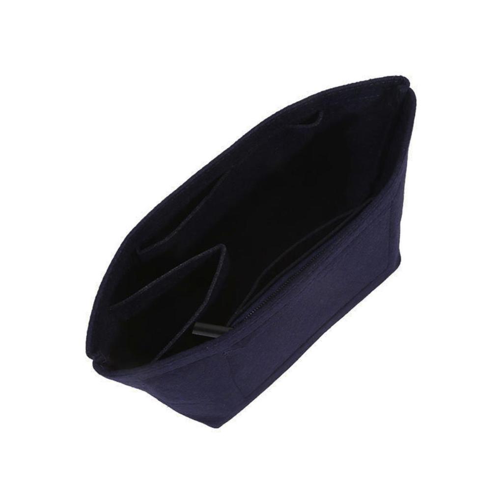 Felt Purse Organizer with Compartments Cosmetic Bag Portable Bucket Handbag Removable Inner Liner Women Suitable for Travel