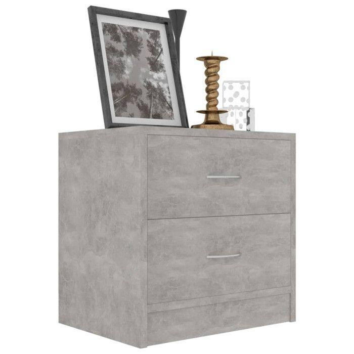 VidaXL Bedside Tables 2 Pcs Concrete Grey 40 X 30 X 40 Cm Chipboard