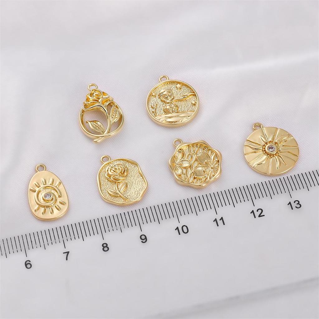 High Quality Copper Round Pendant Accessories For Jewelry Making Necklace Bracelet Earring