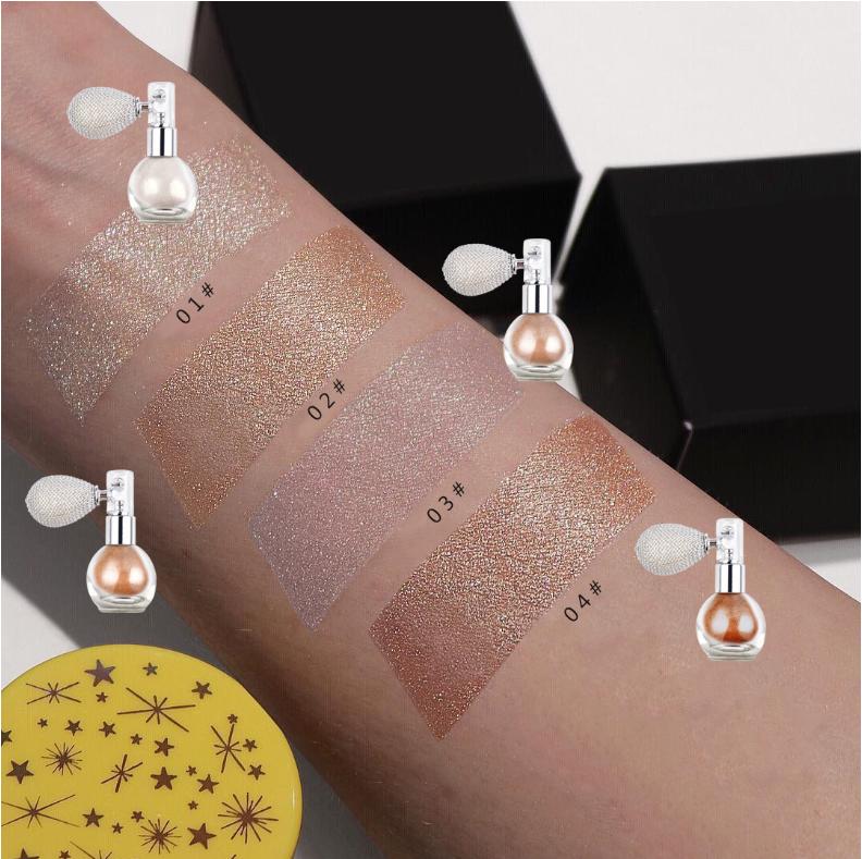 High Spray Fashion Powder Highlighter Gloss Glitter Powder Spray Shimmer Sparkle Powder Makeup For Face Body Highlight Makeup