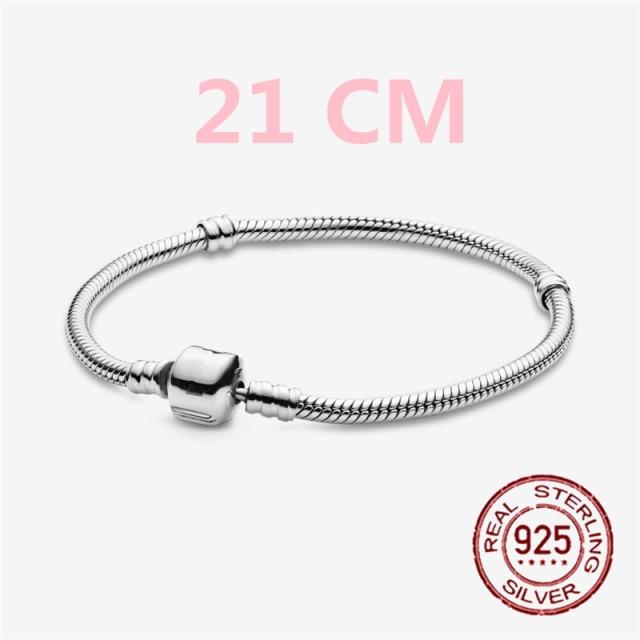 Продажа 925 стерлингового серебра Moments сетчатый браслет змея цепь шарм бусины браслет для женщин мода Diy ювелирные изделия 6 стилей