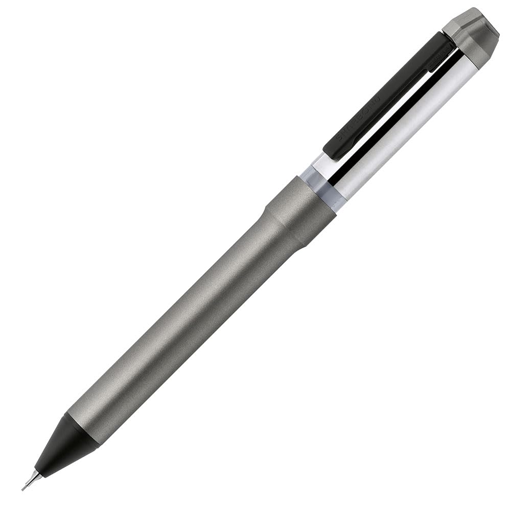 Zebra Sharbo Nu Dark Tone Stainless Steel 0.7mm Multi-Function Pen, Series, Ash, SB35-DA-SA