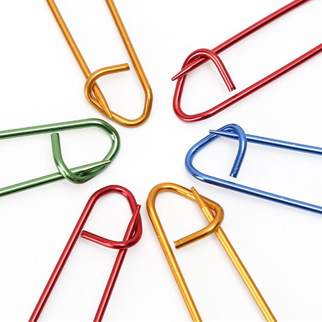 6 Pieces Knitting Stitches Holder Set Aluminum Yarn Stitches Holders Needle Markers Accessories for Knitting Notions