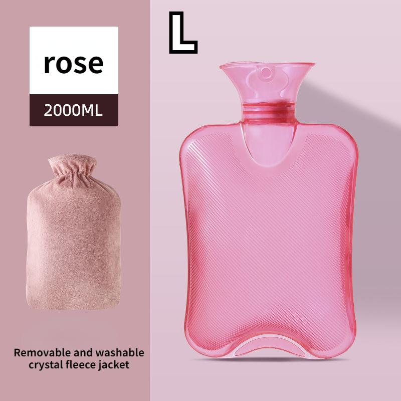 Hot Water Bags Filled with Water Warm Tummy Warmer Hand Warming Bags Female Students Compress Tummy Silicone Cute Plush Hot Compress