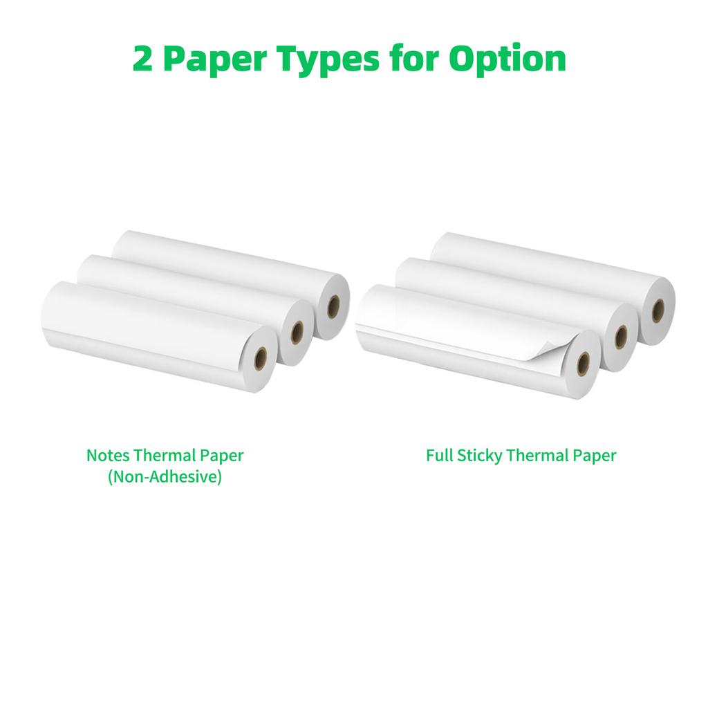 PeriPage 107 x 30 мм, рулон наклеек для печати, самоклеящаяся термобумага, не содержащая BPA, липкая бумага