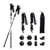 Трекинговые палки, набор из 2 шт., черные, размер M, алюминиевые, складные, унисекс, легкие, телескопические, телескопические, регулируемые, альпинистские, трости для ходьбы