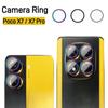 Цветное / черное металлическое кольцо + защитная пленка из закаленного стекла для объектива Xiaomi POCO X7 / X7 Pro, прозрачная стеклянная пленка для камеры
