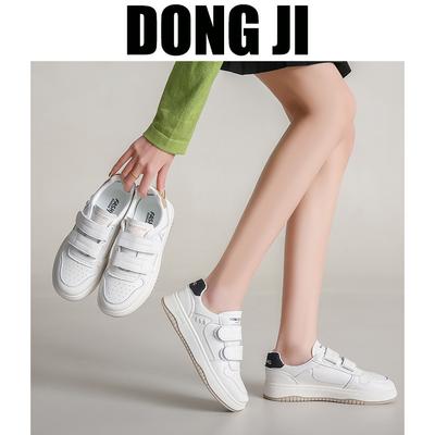 Повседневные маленькие белые туфли женские весна-лето 2024 года новые модные универсальные удобные дышащие студенческие спортивные туфли на липучках для сноуборда прилив