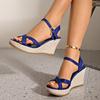 Fashion Women's Summer Wedge Shoes Sandals for Women Fashion Footwear Slippers Knitted Wedge High Heels Flip Flops