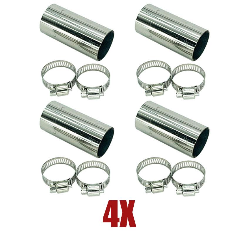 1/2/4/6X 24mm 50mm Length Air Diesel Parking Heater Exhaust Pipe Connector Adapter Vent Hose With Clamps For Webasto Eberspacher