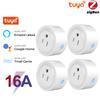 Монитор мощности 20a 16a Tuya Smart Zigbee, розетка для беспроводного управления с таймером энергии, работает с Alexa Google Home