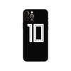 Чехол для телефона с футбольным номером для iPhone 14 5S 2020se 6 6s 7 8 plus x 10 XR XS 11 12 13 mini pro MAX, черная задняя крышка из ТПУ