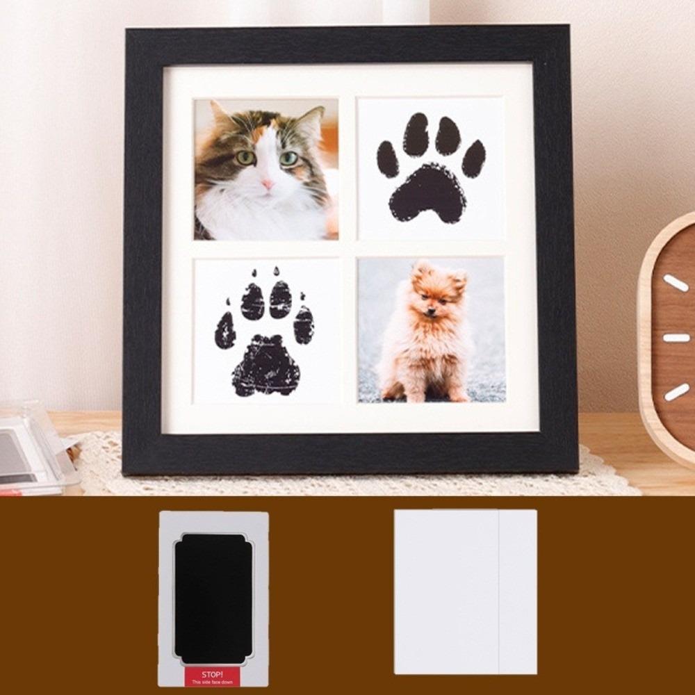 Inkless Paw Print Photo Frame Decorative Pet Footprint Keepsake Kit Pet Paw Print Kit Pet Memorial