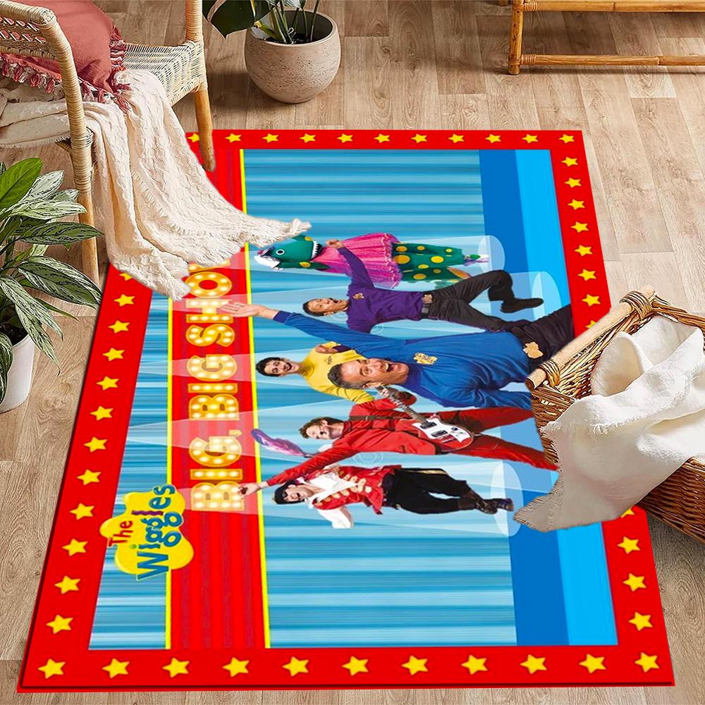 Wiggles Show Floor Mat Design for Entryway Outdoor Study room Dining Room Antislip Carpet Anime Office Decor Spiritual Gift