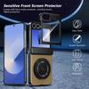 Матовый однотонный чехол для телефона Samsung Galaxy Z Flip 6 5 4 3 Hard Shell Protection Противоударная защитная пленка с держателем
