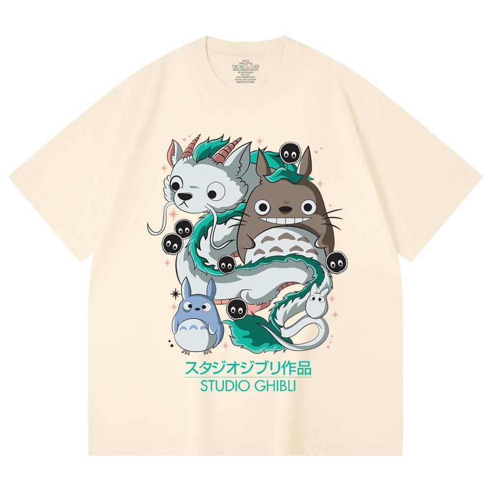 230 Gsm 100% Cotton Ghibli V7 Print Unisex Heavy Cotton T Shirt