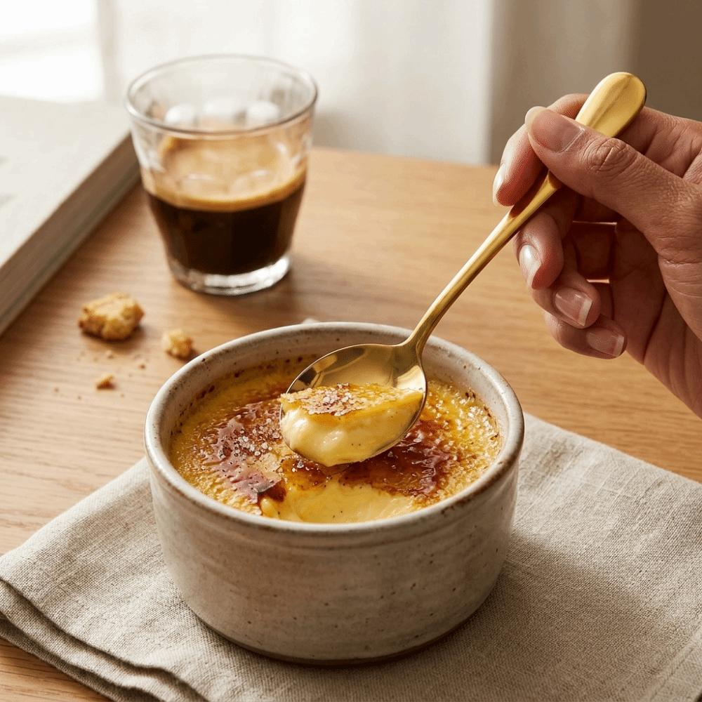 5Pcs Rustless Steel Metal Spoon Solid Dessert Spoon Thick Serving Spoon For Pudding