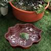 Plastic Turtle Bathing Tub Flower Shape Turtle Feeding Dish Practical Ramp Turtle Bathtub  Balcony