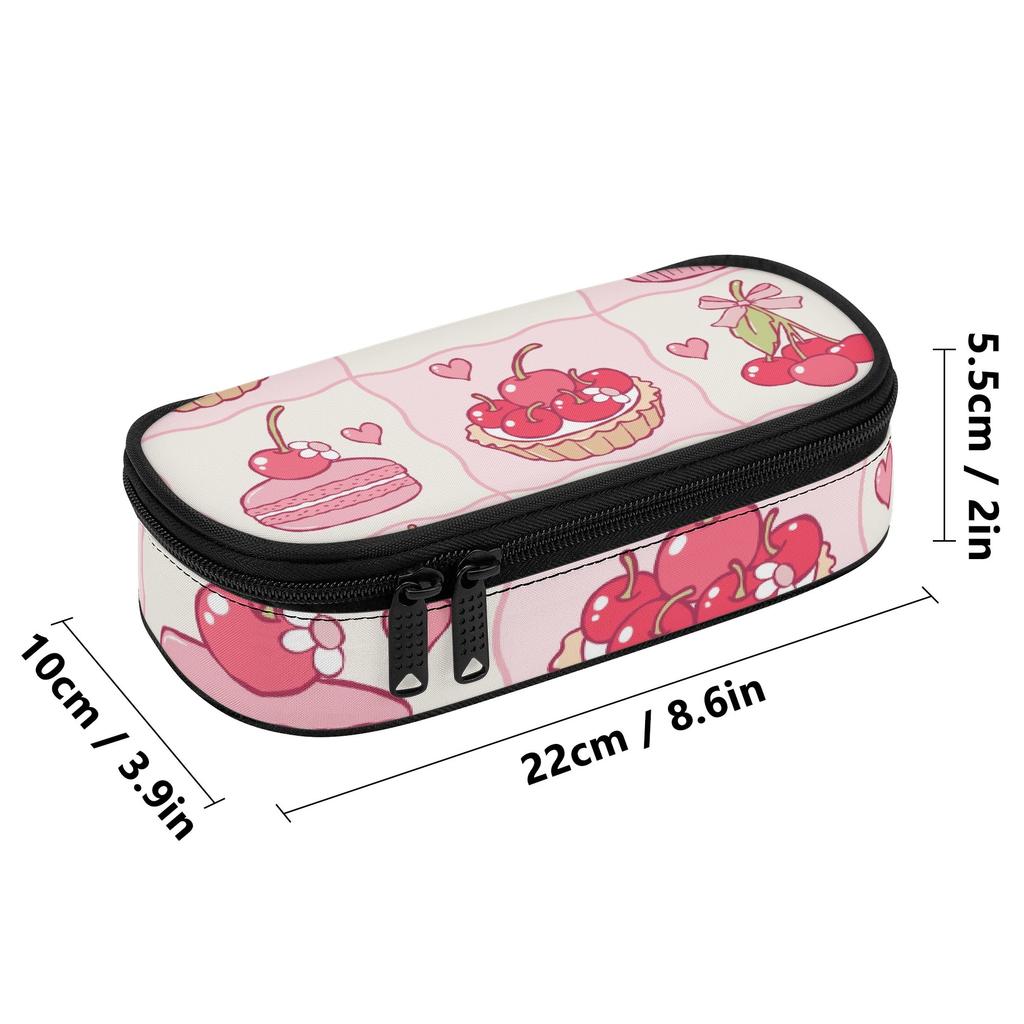 Pencil Bag Practical Strong Polyester Fabric Zip Around Closure with Mesh Pocket Removable Divider and Pen Slots for Boys Girls