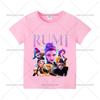 Kpop Demon Hunters Children's Clothing Cartoon Anime Short Sleeve T-shirt Cute Tops Shirts Harajuku Casual Boy Girl Tshirt Gift