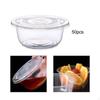 50 одноразовых мисок, прозрачные контейнеры для хранения продуктов питания для свадебного обеда в кемпинге