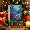 Christmas Window Decorations Bird Themed Advent Calendar, 24Pcs Acrylic 2D Ornament Set with Daily Calendar Box Hanging String, Tree Decor,