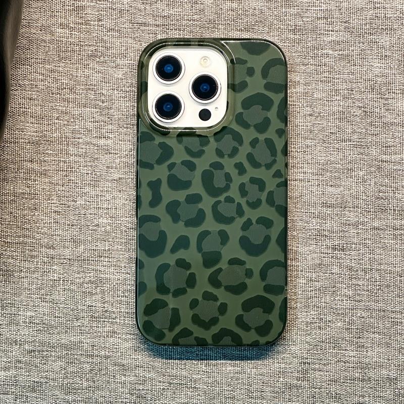 Черный Зеленый Розовый Коричневый Леопардовый Принт Чехол Для iPhone 13 14 15 16 17 Pro Max Модный Чехол для Задней Панели Телефона в Том Же Стиле