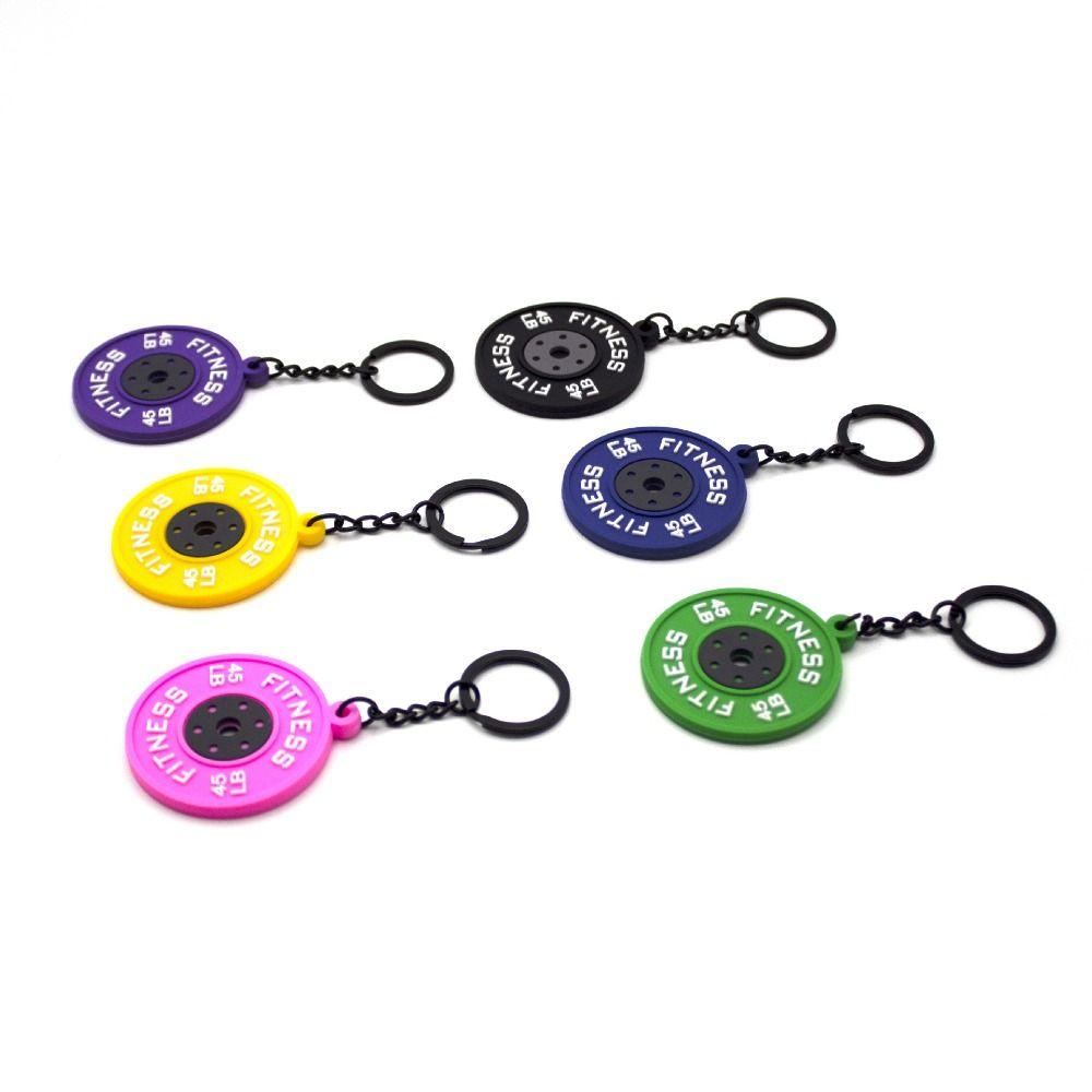 Mini Barbell Plates Key Chain Dumbbell Fitness Series Pendant Fitness Prople