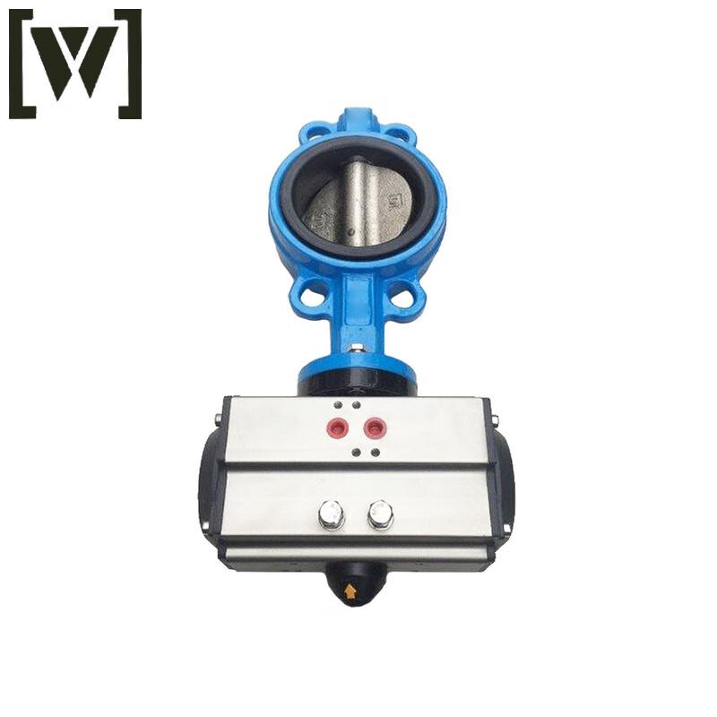 Cast Iron Soft Seal Pneumatic Wafer Butterfly Valve